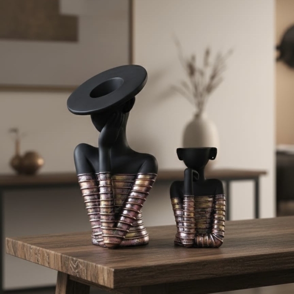 amara echo luxury black and gold decorative art piece