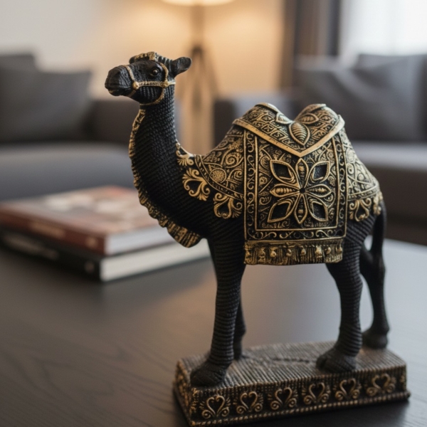decorative woven texture camel sculpture