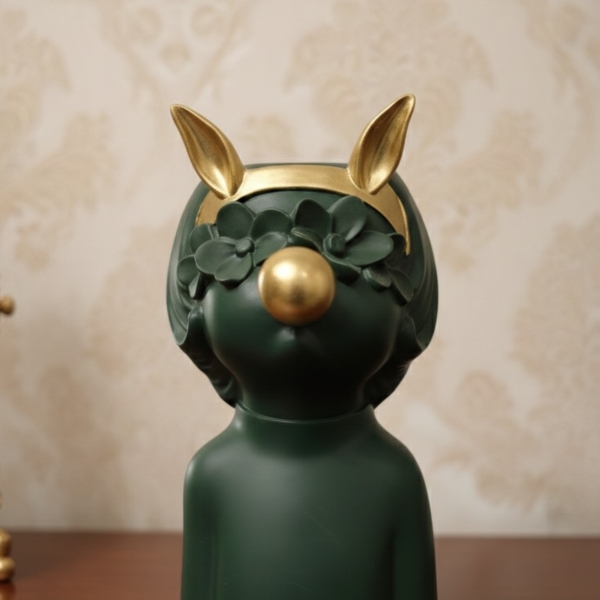 green golden nosed bunny girl