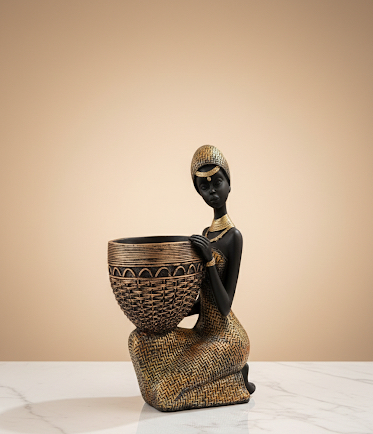 elegant black women sculpture