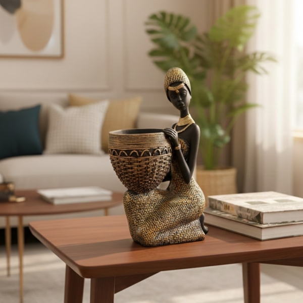 elegant black women sculpture