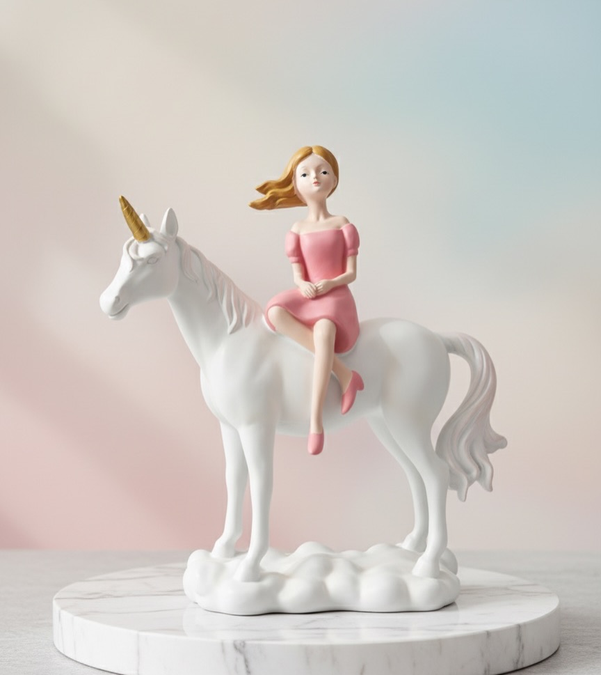 fairy princess on unicorn decorative figurine fairy princess on unicorn decorative figurine