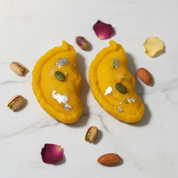 mango gujiya, a royal treat candle